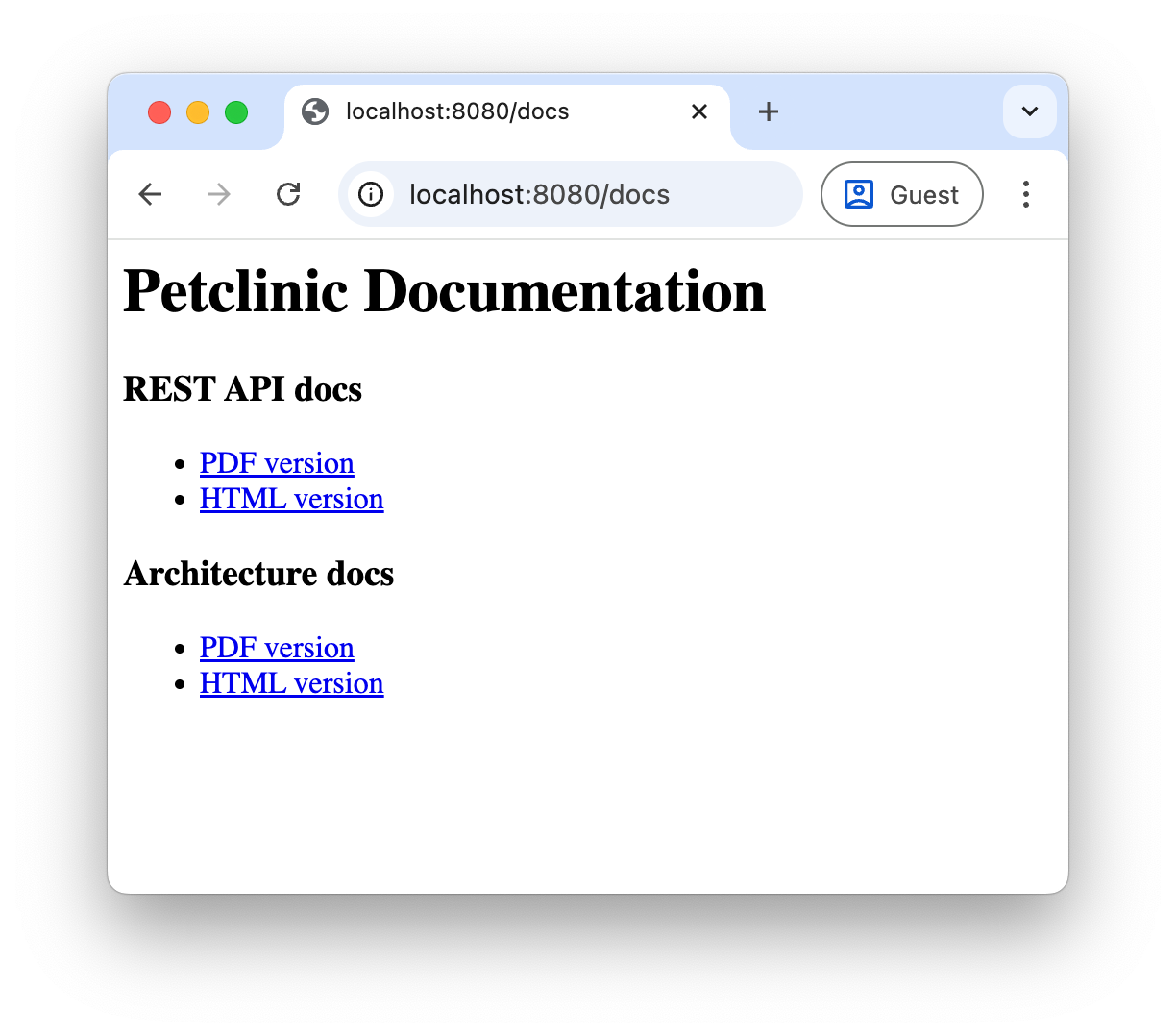 docs page